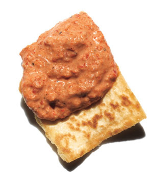 red pepper walnut tahini dip